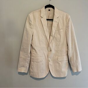 J. Crew Khaki Beige Ludlow Unstructured Blazer Somelos Stretch Size 36S